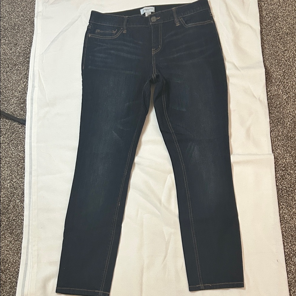 Liz Claiborne Women's Deep Indigo Skinny Jeans stretch waist